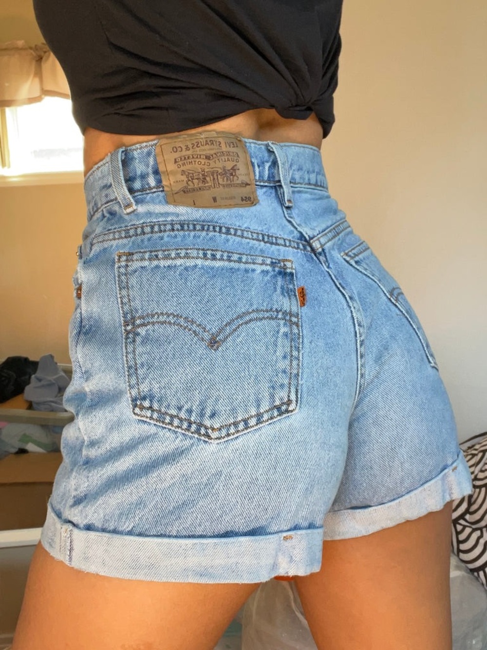 Levi’s • Vintage 954 Orange Tab High Waisted Shorts